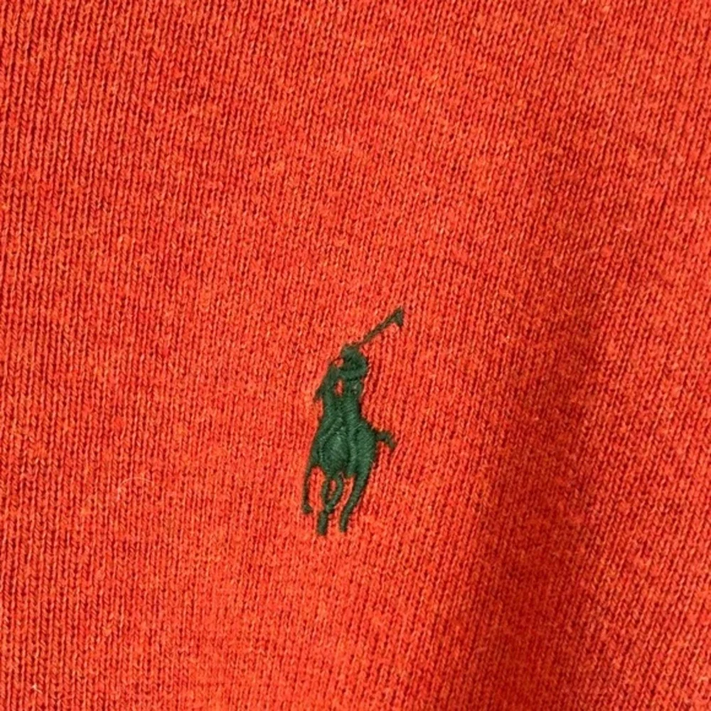 Vintage 90s Polo Ralph Lauren Mens XL Burnt‎ Orange Cotton Crewneck Sweater